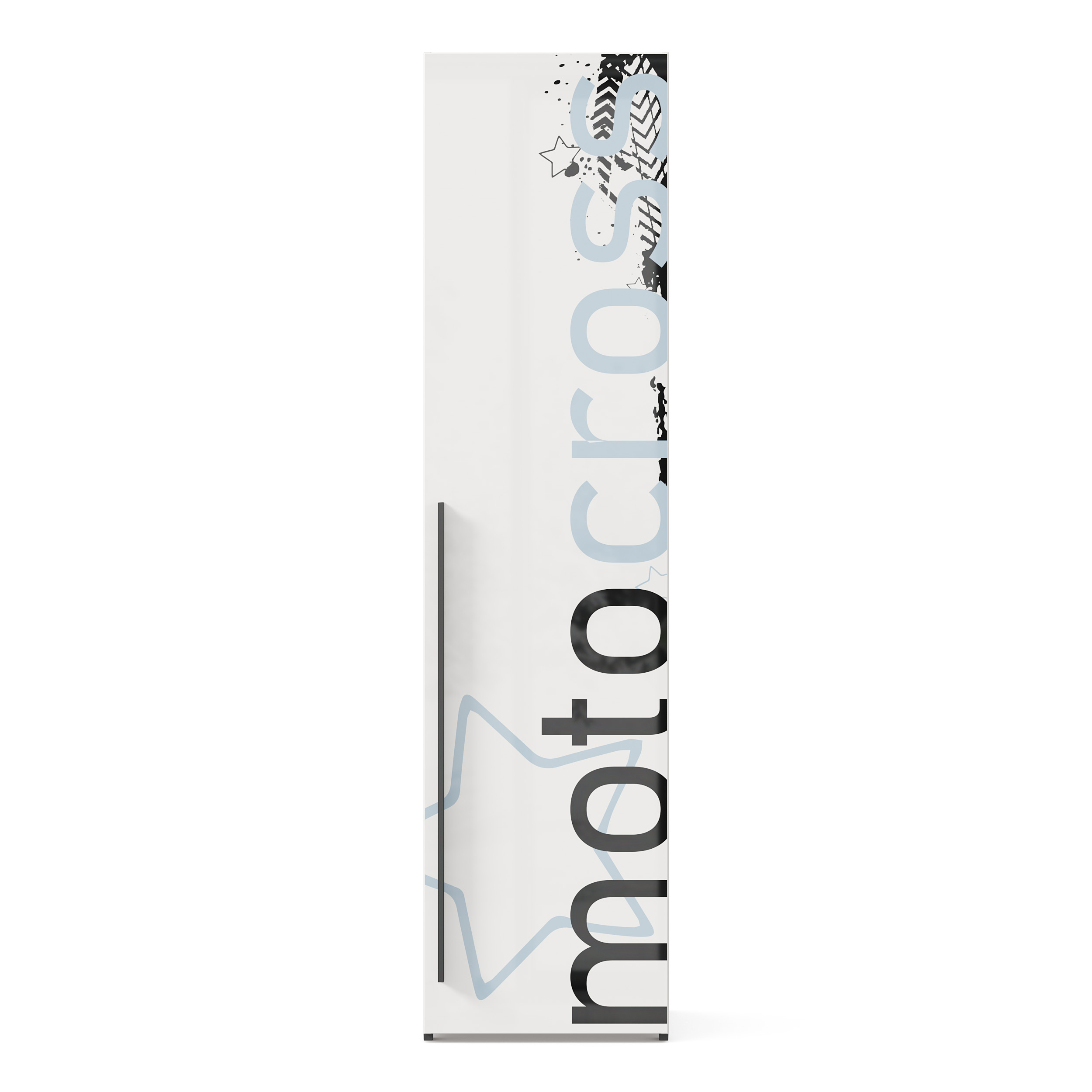 Мотокросс Шкаф одностворчатый Тип 2 (Серый шелк)