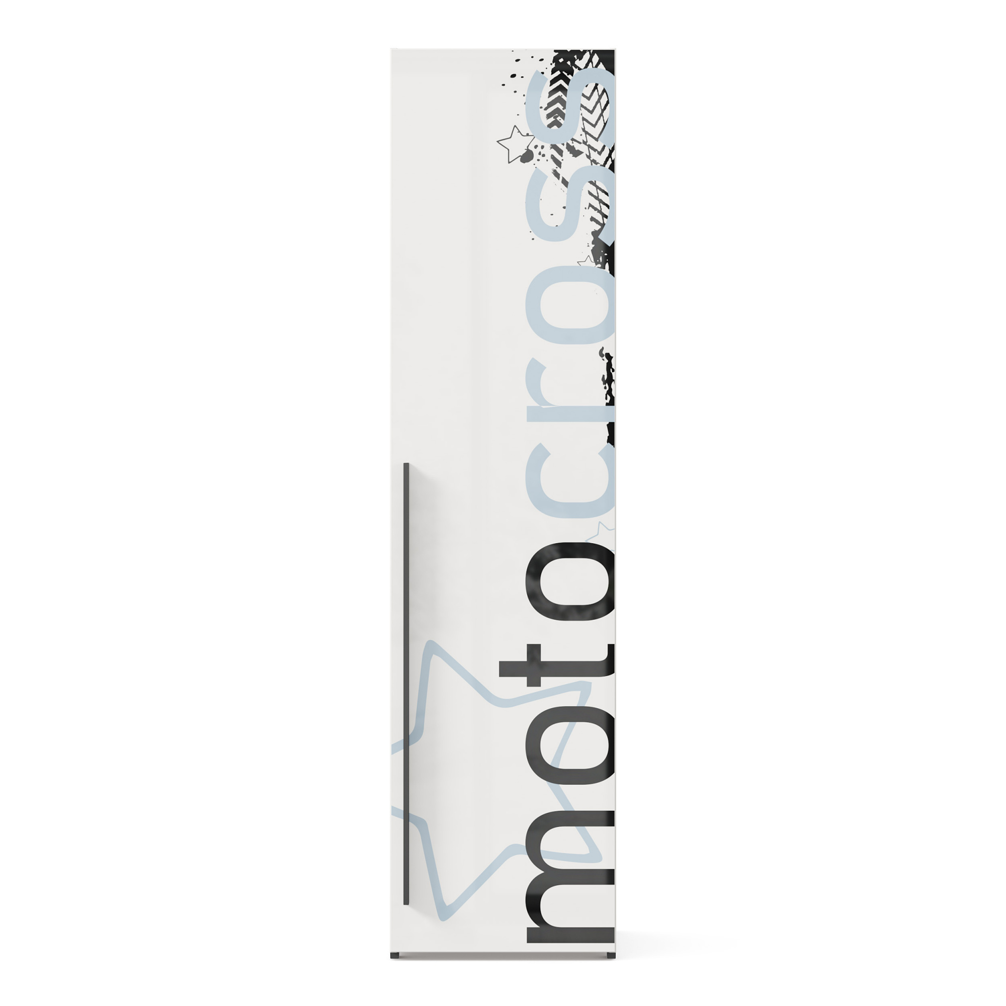 Мотокросс Шкаф одностворчатый Тип 2 (Серый шелк)